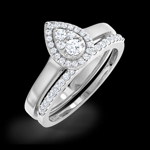 Shining Diamond Bridal Ring Set