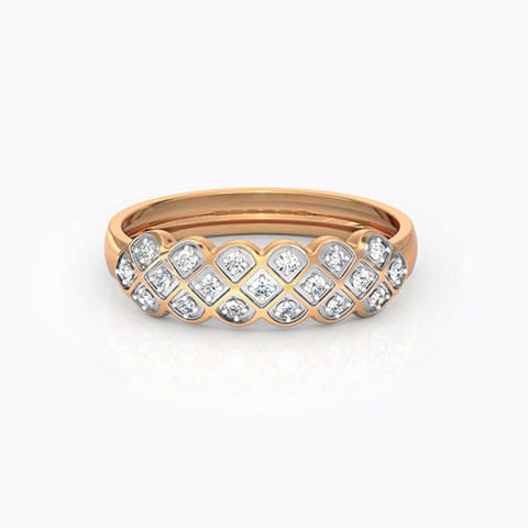 Checkered Braid Diamond Ring Checkered Braid Diamond Ring