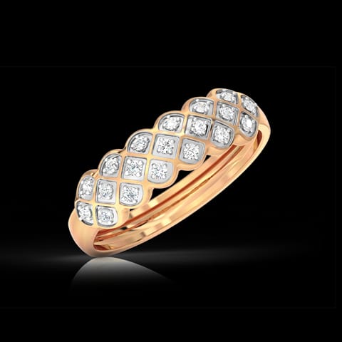 Checkered Braid Diamond Ring Checkered Braid Diamond Ring