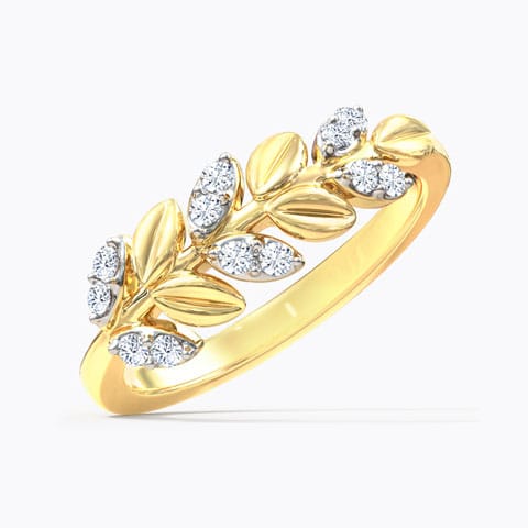 Linear Fern Diamond Ring Linear Fern Diamond Ring