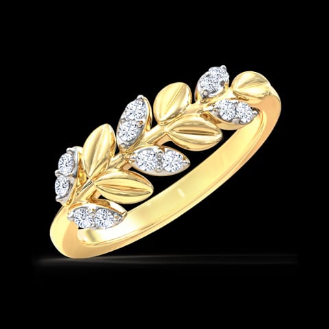 Linear Fern Diamond Ring Linear Fern Diamond Ring