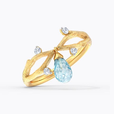 Entwine Dangle Dewdrops Diamond Ring