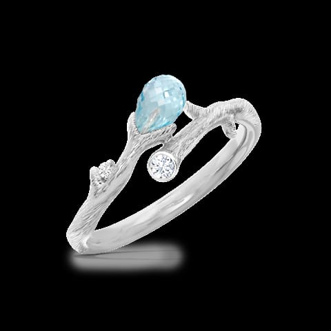 Pleach Dewdrops Gemstone Ring