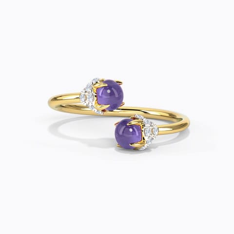 Plum Glow Diamond Ring