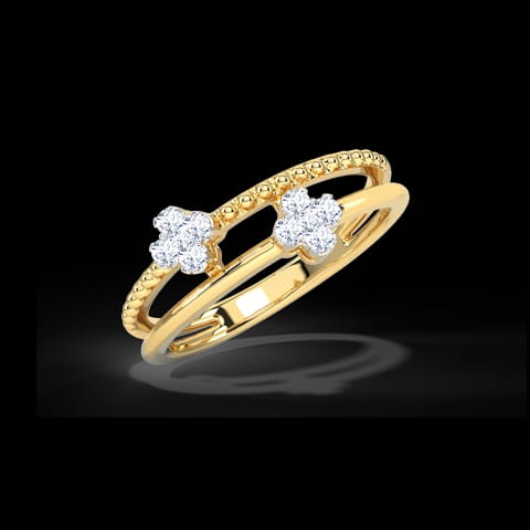 Twin Clover Diamond Ring Twin Clover Diamond Ring