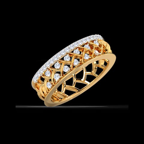 Intricate Mesh Diamond Band