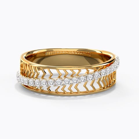 Zigzag Cutout Diamond Band