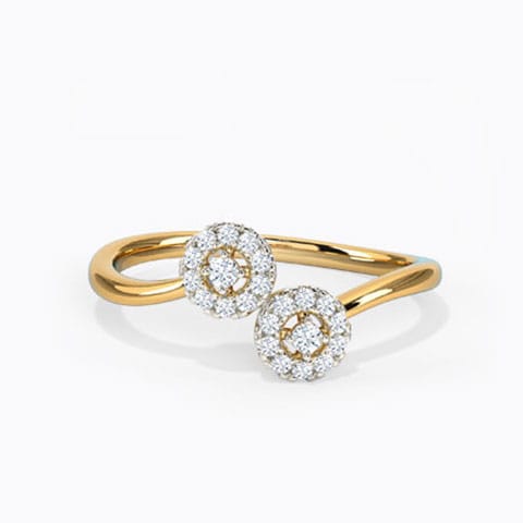 Twain Halo Diamond Ring Twain Halo Diamond Ring