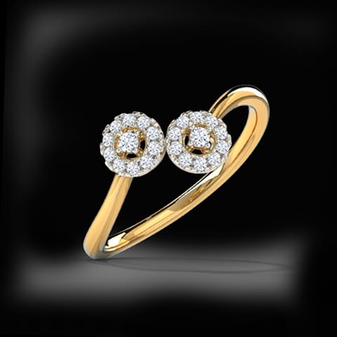 Twain Halo Diamond Ring Twain Halo Diamond Ring