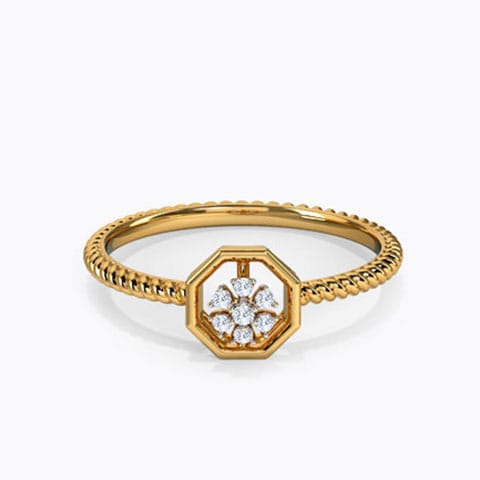 Florid Cluster Diamond Ring