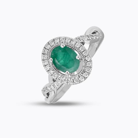 Matilda Halo Gemstone Ring