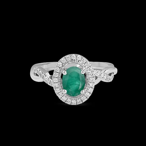 Matilda Halo Gemstone Ring