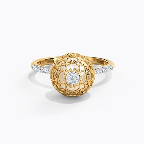 Delina Ornate Pearl Ring Delina Ornate Pearl Ring