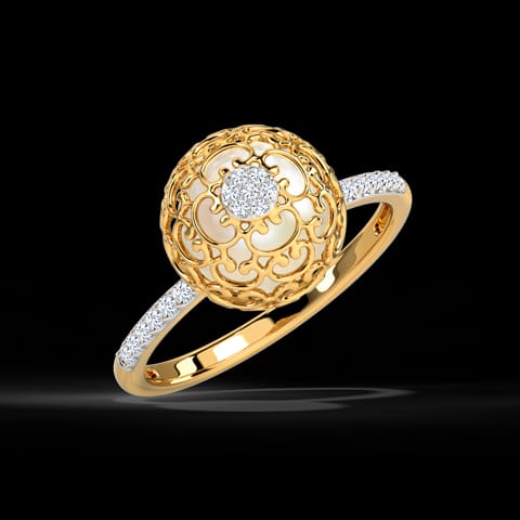 Delina Ornate Pearl Ring Delina Ornate Pearl Ring