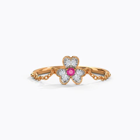 In Luck Clover Gemstone Ring