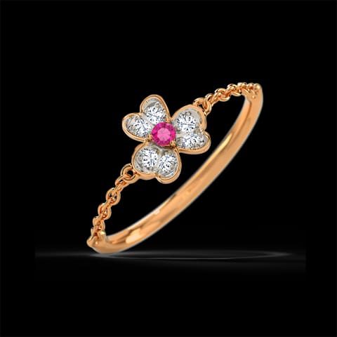 In Luck Clover Gemstone Ring