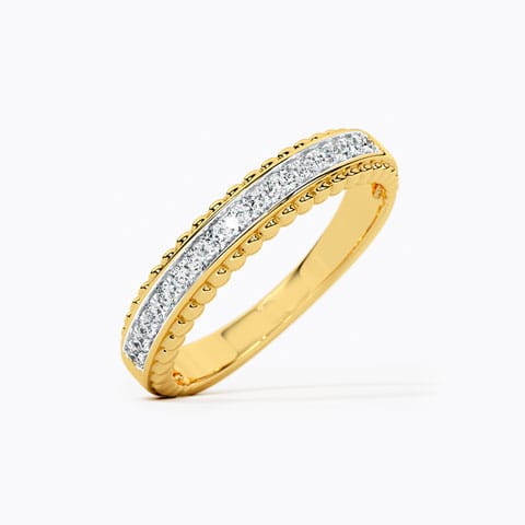 Amber Swish Diamond Band