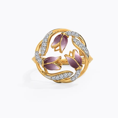 Twisty Tulip Trail Diamond Ring Twisty Tulip Trail Diamond Ring