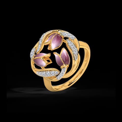 Twisty Tulip Trail Diamond Ring Twisty Tulip Trail Diamond Ring