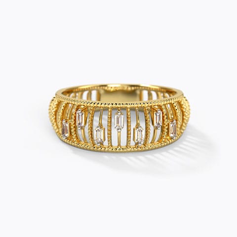 Flarena Baguette Diamond Band Flarena Baguette Diamond Band