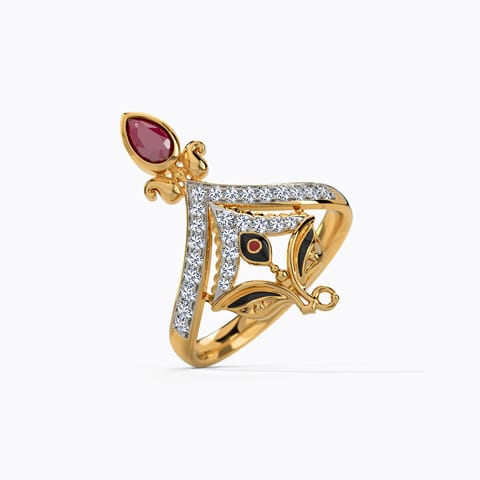Durga kavacham Diamond Ring