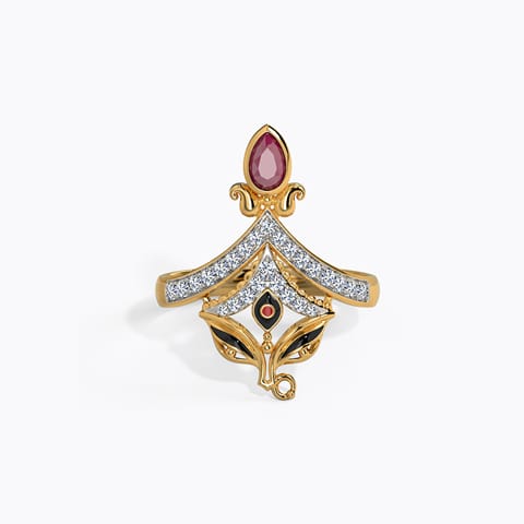 Durga kavacham Diamond Ring