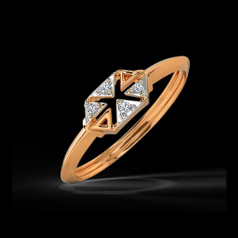 Cross Hexa Diamond Ring