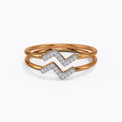 Dual ZigZag Diamond Ring Dual ZigZag Diamond Ring