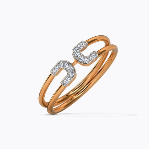 Twin Links Diamond Ring Twin Links Diamond Ring