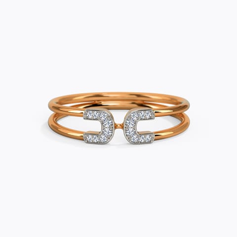 Twin Links Diamond Ring Twin Links Diamond Ring