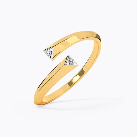 Angular Classic Diamond Ring