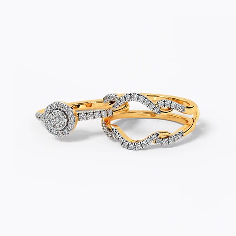 Glittering Grace Diamond Bridal Ring Set Glittering Grace Diamond Bridal Ring Set