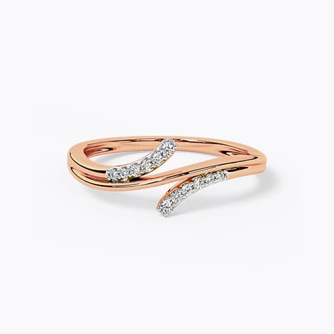 Tri Linear Diamond Ring