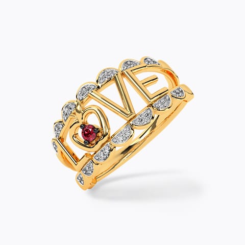 Snow White Love Diamond Ring