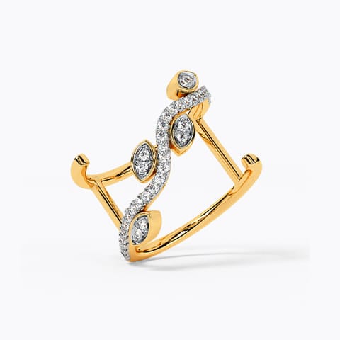Wave leaf Diamond Ring Wave leaf Diamond Ring