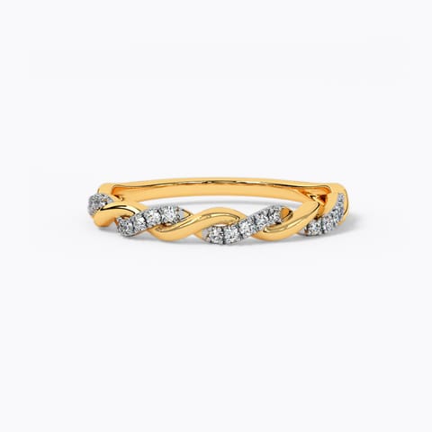 Shining Braid Diamond Ring