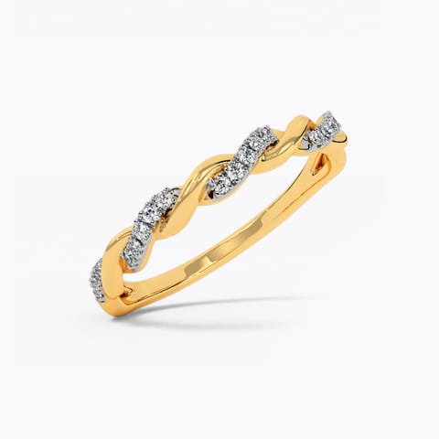 Shining Braid Diamond Ring