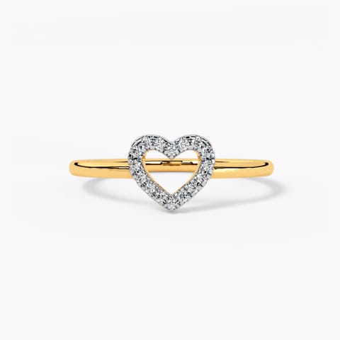 Open Hearts Diamond Ring