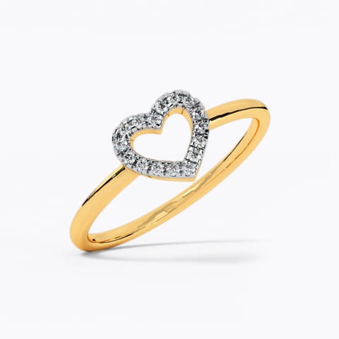 Open Hearts Diamond Ring