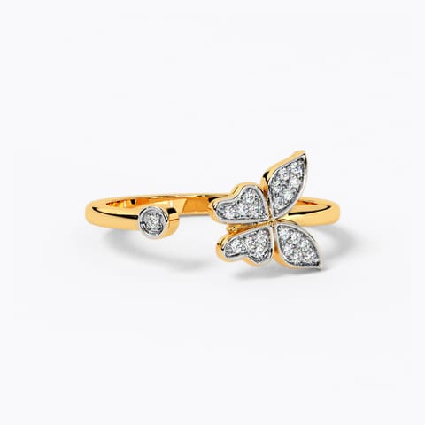 Butterfly Speck Diamond Open Ring