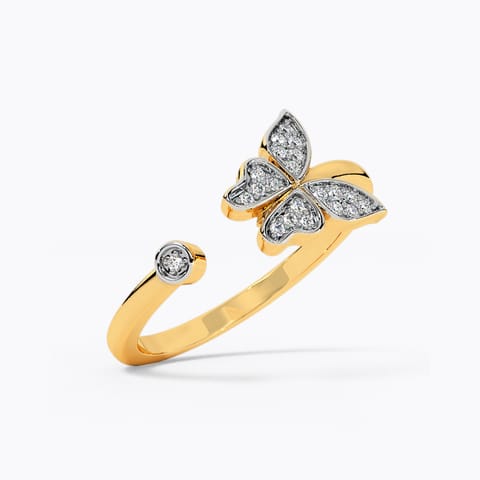 Butterfly Speck Diamond Open Ring