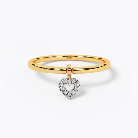 Hanging Hearts Diamond Ring