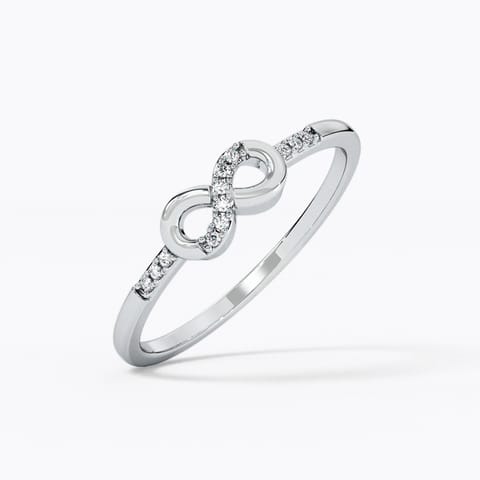 Tiny Infinity Diamond Ring