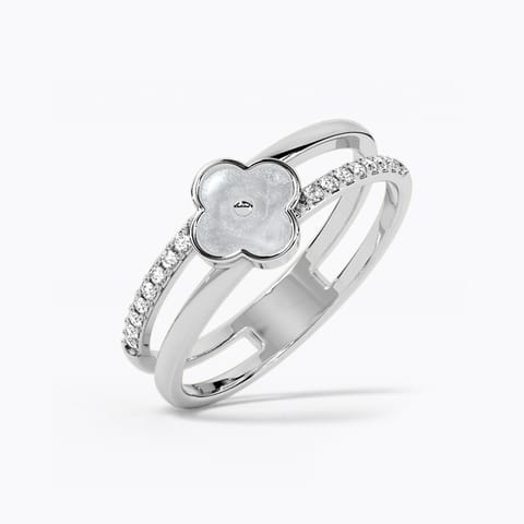 Clover Lines Diamond Ring