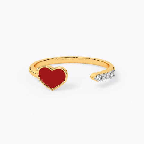 Heart Hugs Diamond Ring