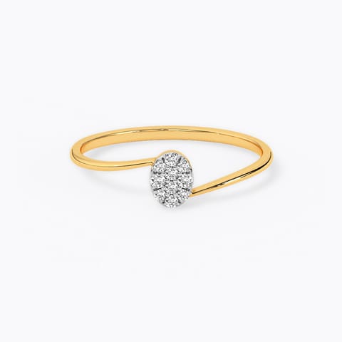 Oval Gleams Diamond Ring