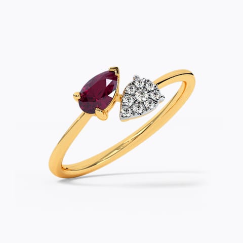 Open Pears Gemstone Open Ring Open Pears Gemstone Open Ring