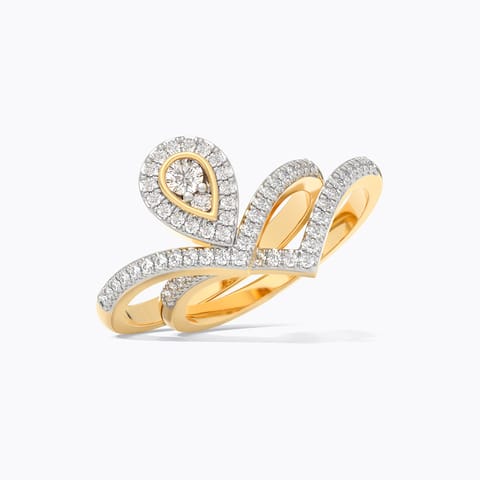 Droplet Diamond Bridal Set Ring Droplet Diamond Bridal Set Ring