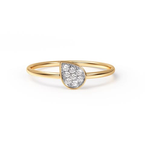 Leafy Twist Diamond Ring