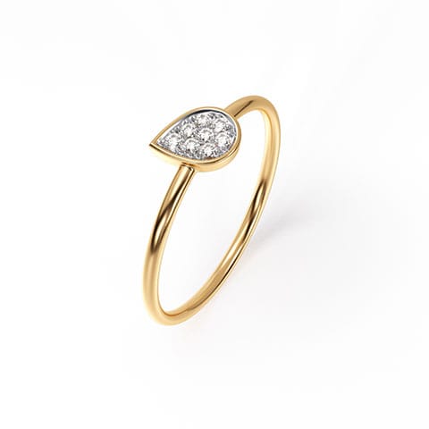 Leafy Twist Diamond Ring